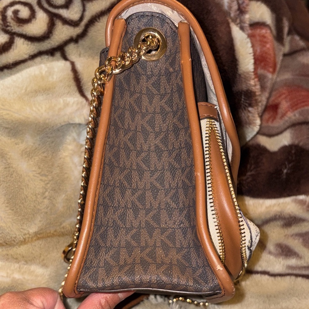 Michael Kors Brown and Cream Crossbody Bag - Picture 10 of 12